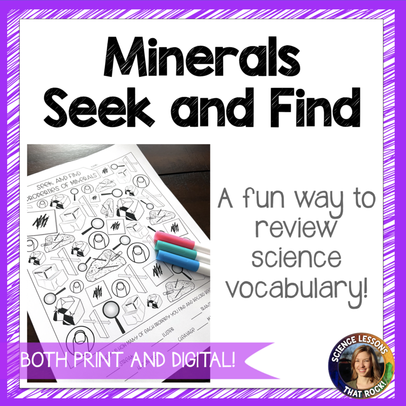 Properties of Minerals Seek and Find