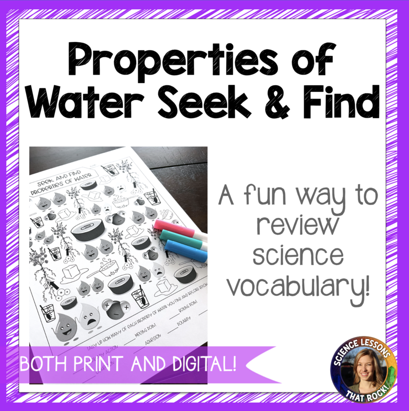 Properties of Water Seek and Find