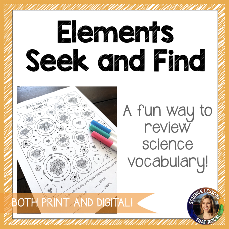 Atoms and Elements Seek and Find