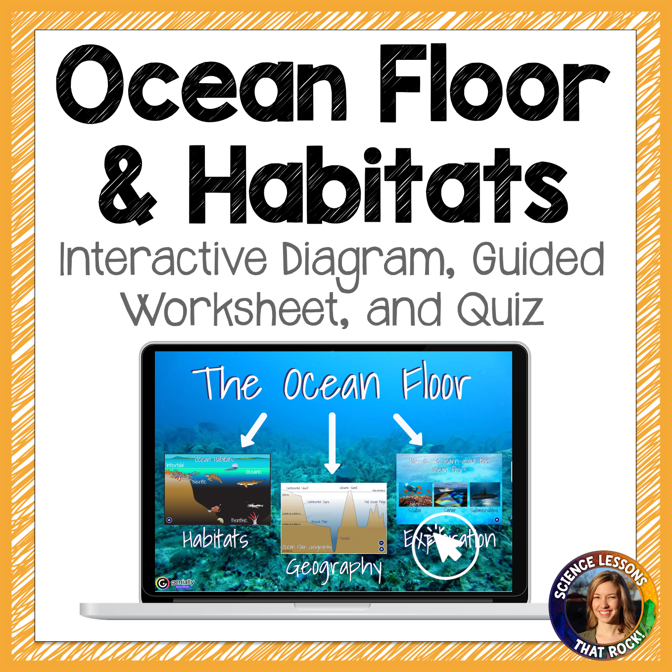 Ocean floor and habitats webquest activity Interactive Diagram