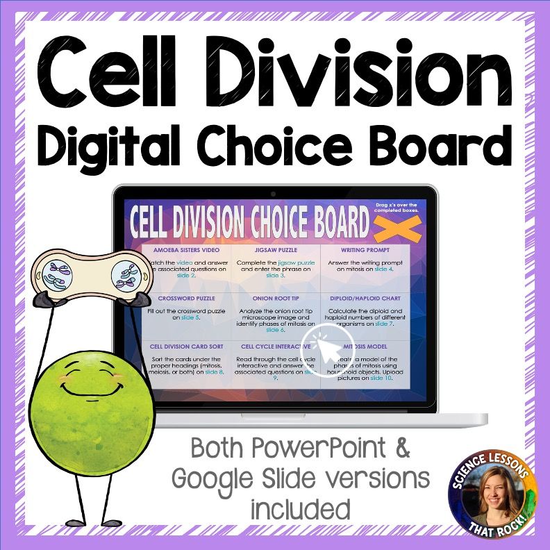 Cell Division Digital Choice Board