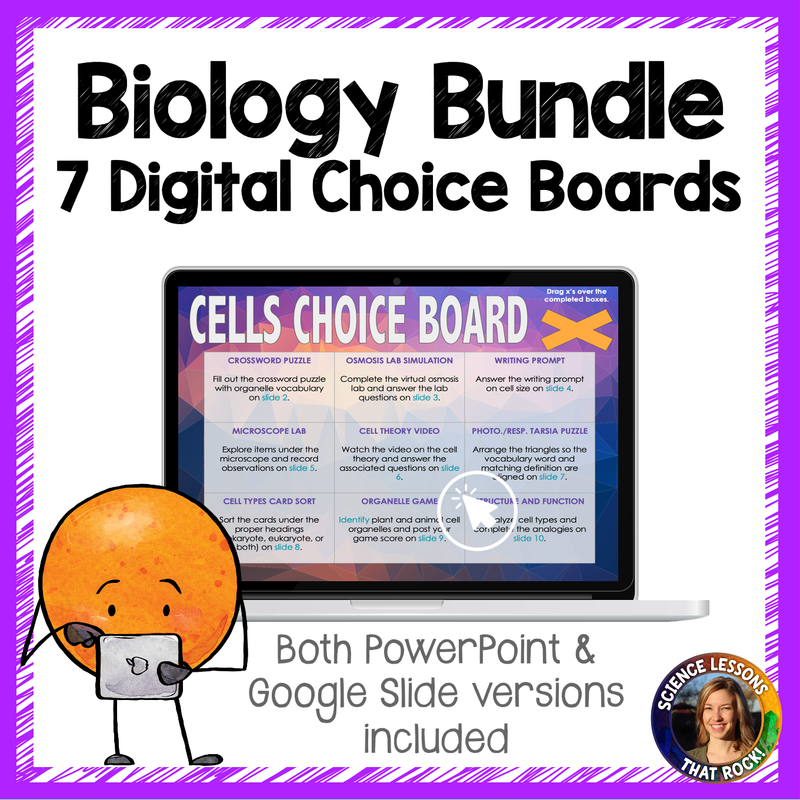 Biology Digital Choice Board Bundle