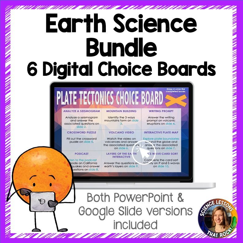 Earth and Space Science Digital Choice Board Bundle