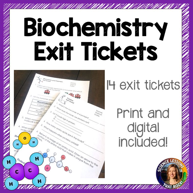 Biochemistry Exit Tickets