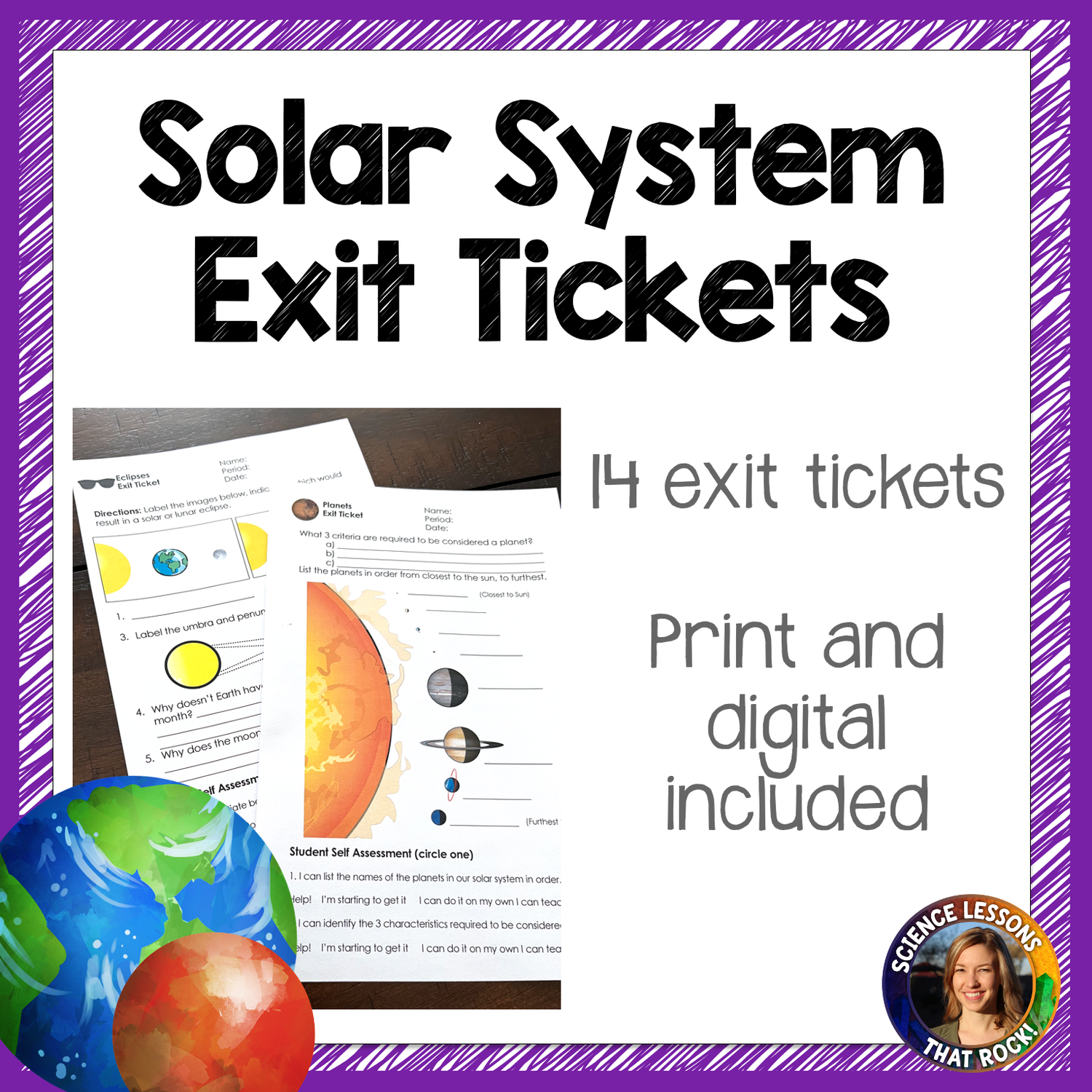 Solar System Exit Tickets