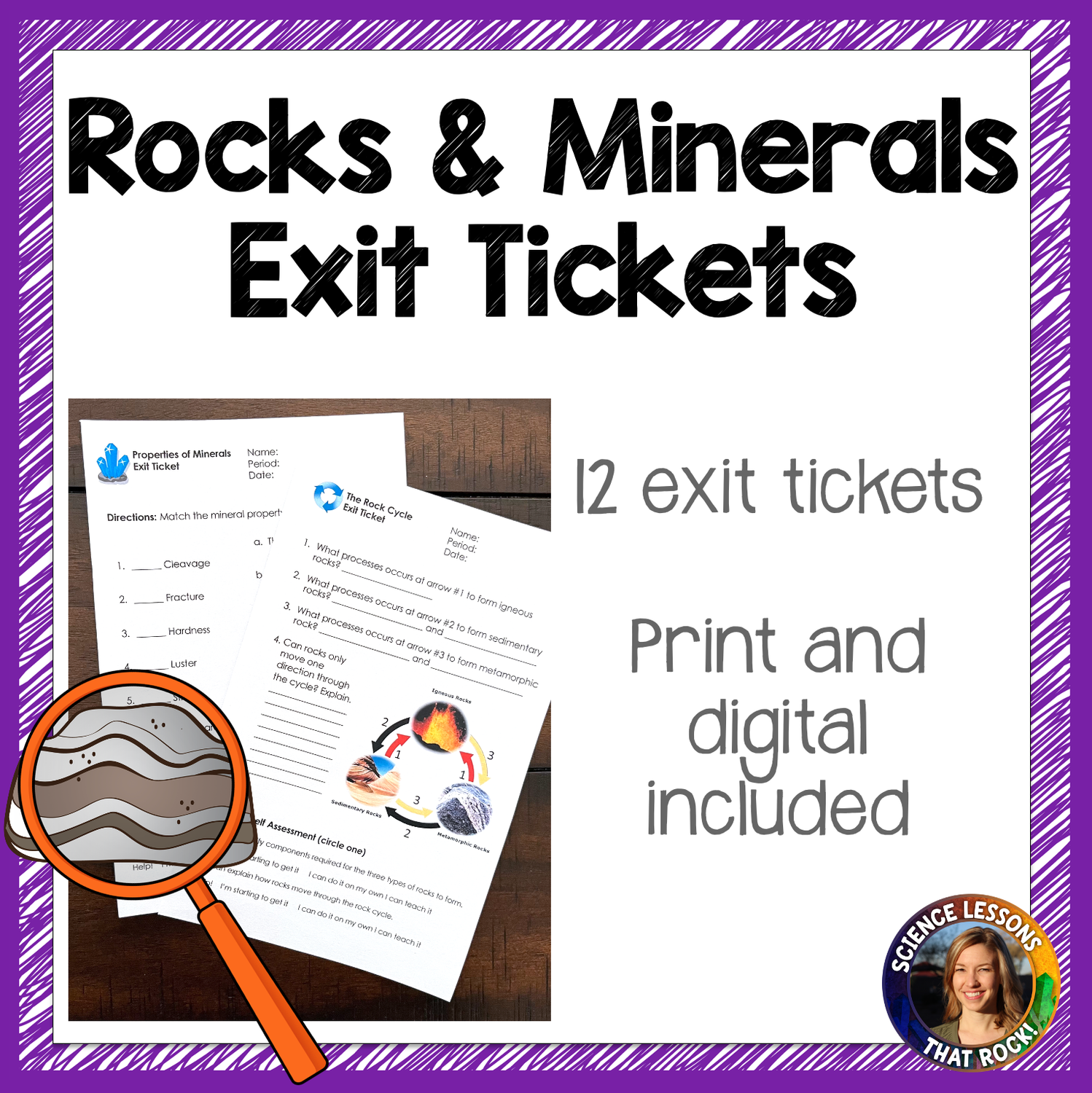 Rocks and Minerals Exit Tickets