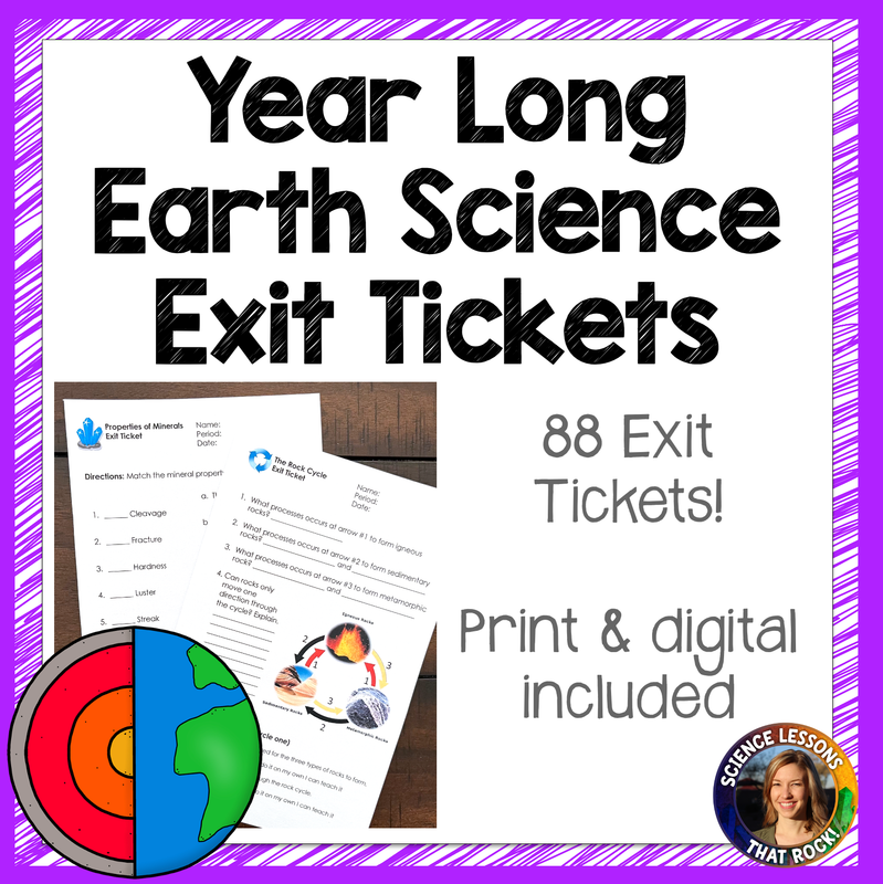 Earth Science Exit Ticket Bundle