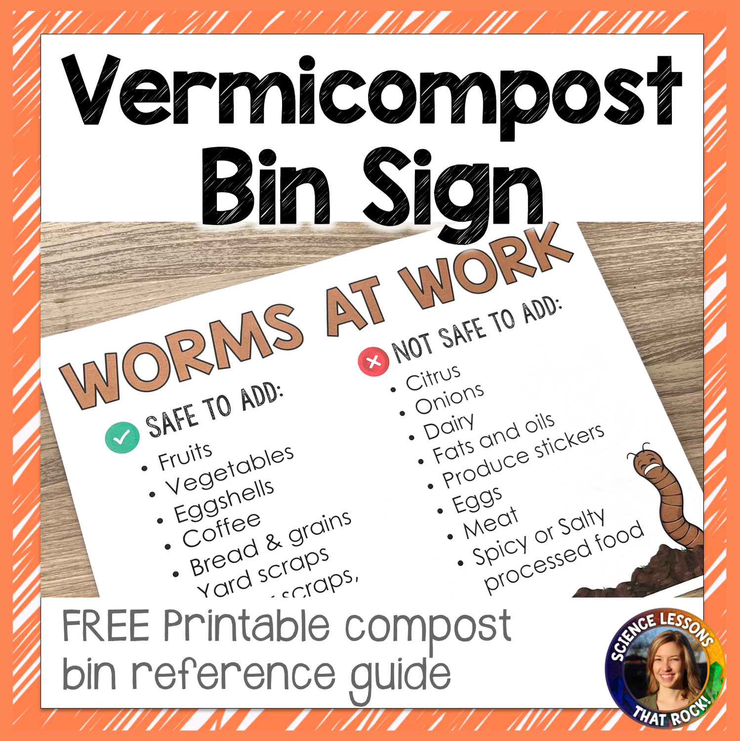 Vermicompost Bin Classroom Sign