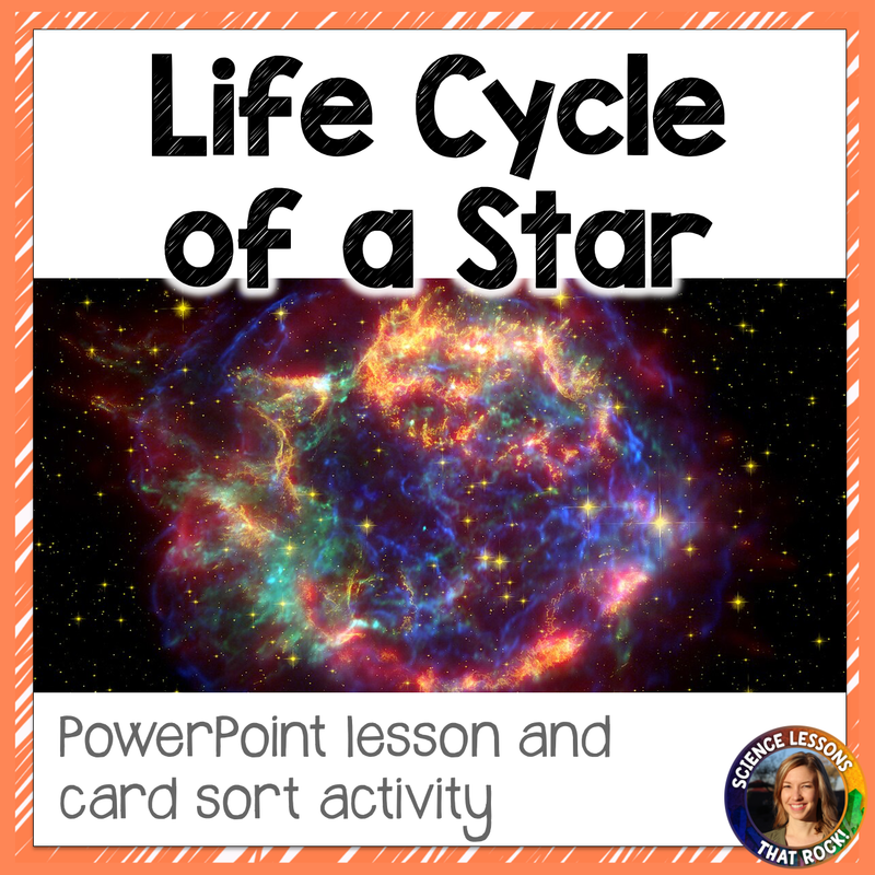 Star Life Cycle Lesson and Card Sort