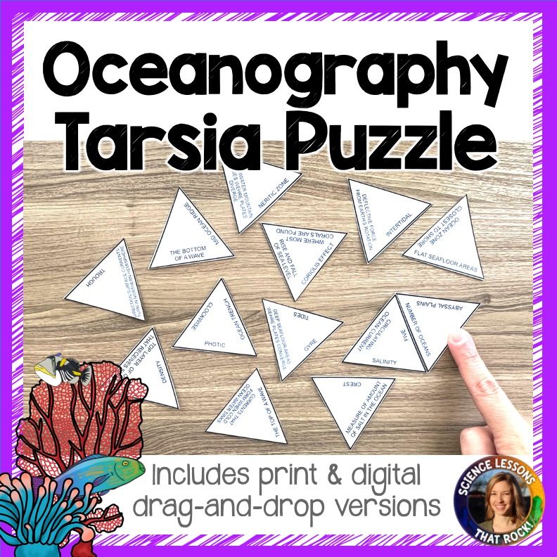 Oceanography Tarsia Puzzle Vocabulary Review