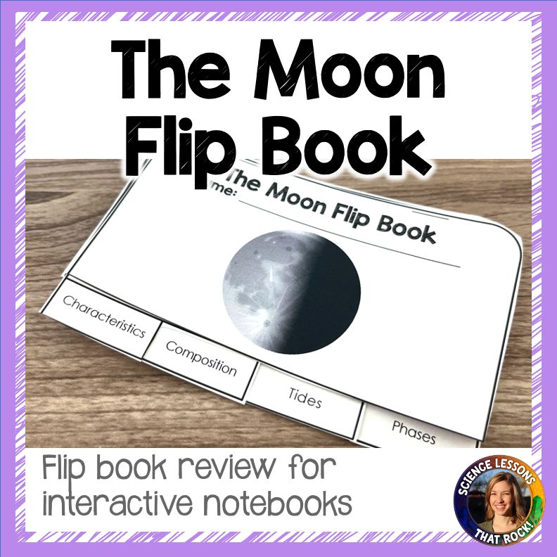 The Moon flip book for interactive notebooks