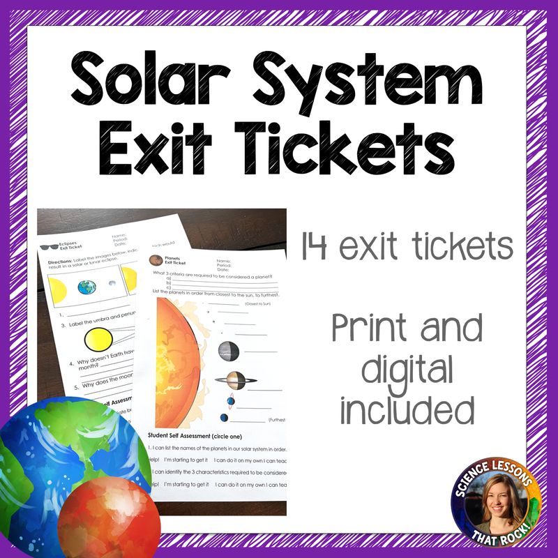 Solar System Exit Tickets