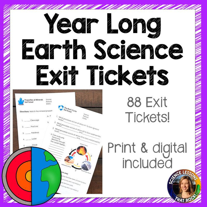 Earth Science Exit Ticket Bundle