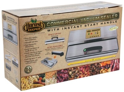Harvest Keeper Commercial Touch-Control Vacuum Sealer with Instant Start Handle Harvest Keeper Commercial Touch-Control Vacuum Sealer with Instant Start Handle