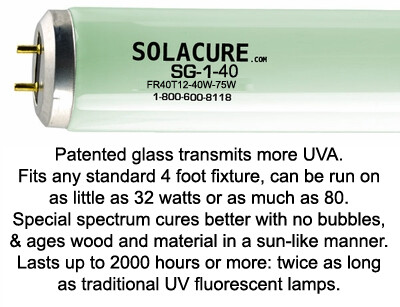 Solacure SG-1-40 Fluorescent T12 Strip Light Grow Lamp Ultra UVA 4 foot