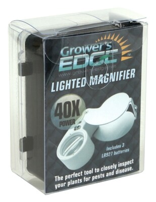 Grower's Edge Illuminated Magnifying Jeweler's Loupe 40x Grower's Edge Illuminated Magnifying Jeweler's Loupe 40x