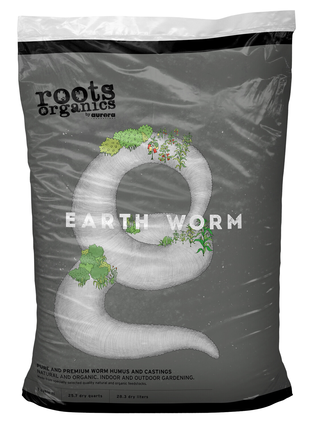 Aurora Innovations Roots Organics Earth Worm Castings 1 cubic foot