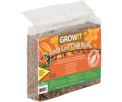 GROW!T Coco Chip Brick Expandable Bale Compressed Block GROW!T Coco Chip Brick Expandable Bale Compressed Block