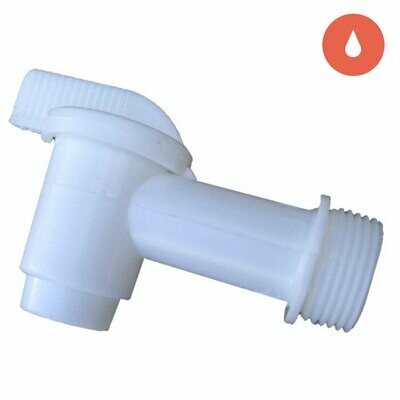 Grow1 White Plastic Threaded Spigot for 5-55 gallon Containers Grow1 White Plastic Threaded Spigot for 5-55 gallon Containers