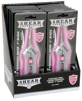 Shear Perfection Pink Platinum Stainless Trimming Shears Curved 2 inch