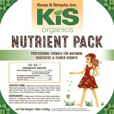 KIS Organics Regular Nutrient Pack 2.5-3.5-1 KIS Organics Regular Nutrient Pack 2.5-3.5-1