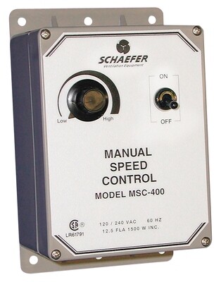 Schaefer Manual Fan Speed Controller 12.5 amperage 120/230 volt Schaefer Manual Fan Speed Controller 12.5 amperage 120/230 volt