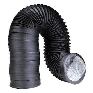 Light Proof Supreme Ducting Black with Multiple Layers, size: 4 inch 25 foot