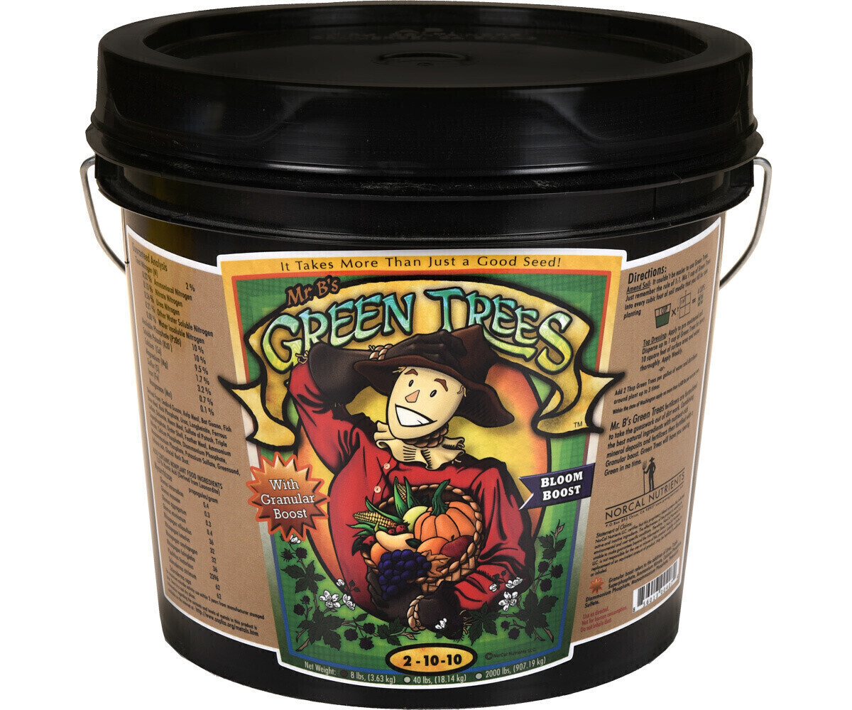 Mr. B's Green Trees Boost Bloom 2-10-10, size: 8 pound 3.6 kilogram 1 gallon pail 1/ each