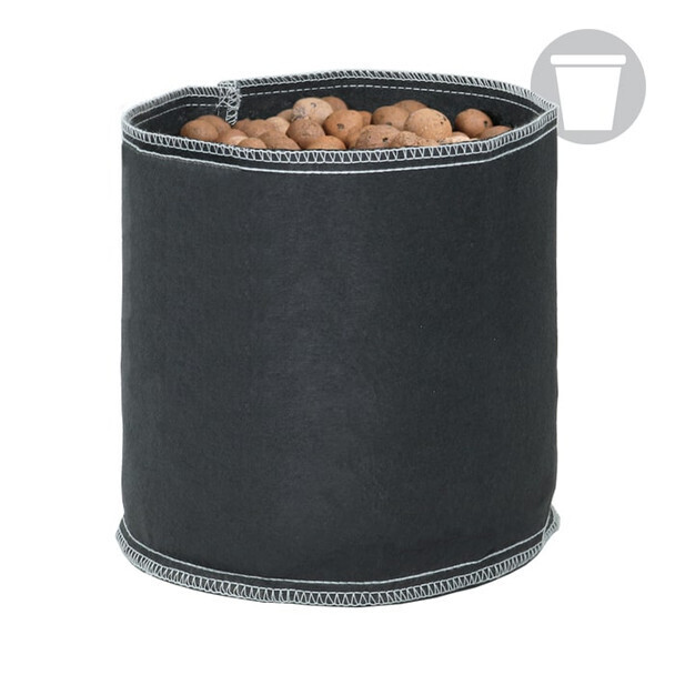 Grow1 Round Pot Fabric no Handles Black, size: 1 gallon 1/ each