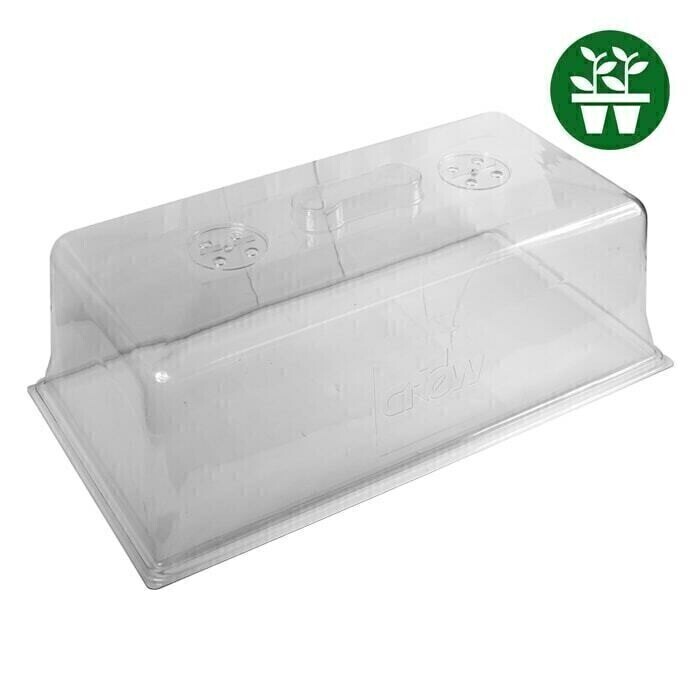 Grow1 1020 Propagation Plug Tray Dome Clear with Adjustable Vents, size: 10x20x8 inch 1/ each