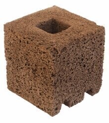 International Horticultural Technologies IHort Coco Peat Myco Block, size: 4x4x4 inch with 40/40 Square Hole no Liner 1/ each