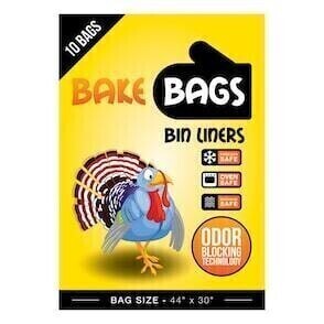 Bake Bags Industrial Storage Food Grade Liners, size: 44x30 inch for Bins 10/ pack