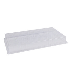 Grow1 1020 Propagation Plug Tray Dome Clear no Vents, size: 10x20x2 inch 1/ each
