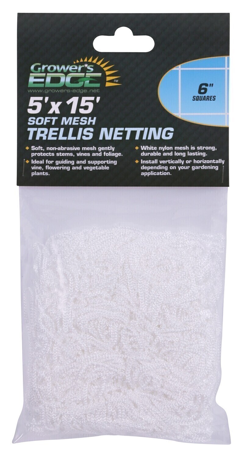 Grower's Edge Trellis Netting Soft Mesh White