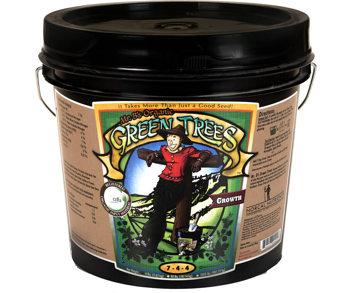 Mr. B&#39;s Green Trees Organic Growth 7-4-4, size: 8 pound 3.6 kilogram 1 gallon pail 1/ each