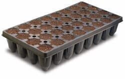 International Horticultural Technologies IHort EXcel 1020 Propagation Plug Tray Insert 10x20 inch Prefilled with Coco Peat Plugs, Myco, size: 32 cell Deep Star 1/ pack