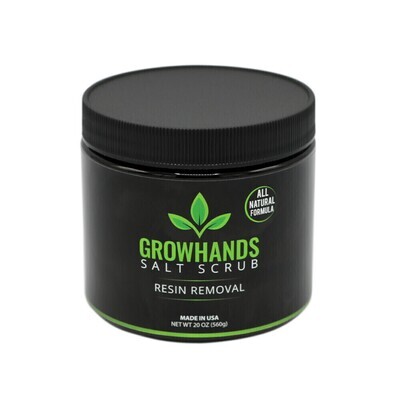GrowHands Natural Cleaner Salt Scrub Resin Removal and Hand Moisturizer