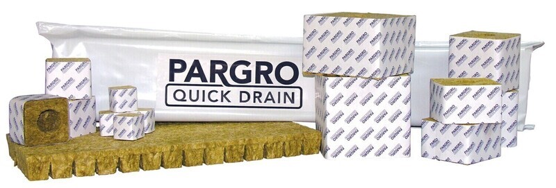 Grodan Pargro Quick Drain 1020 Propagation Rockwool Plug Sheet with Holes 10x20 inch 1.5x1.5x1.5 inch Wrapped 98 plugs/ pack
