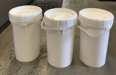 Life Latch NG Pail Bucket and Screw Top Lid Moisture Resistant, Air Tight FDA Approved, Food Grade 6.5 gallon 1/ each