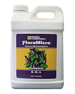 General Hydroponics FloraMicro Hardwater 5-0-1 2.5 gallon 10 liter 1/ each