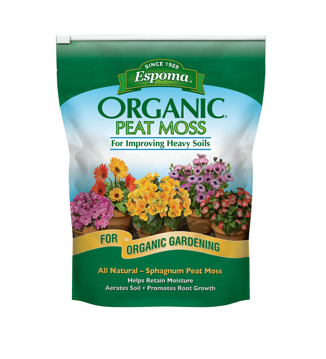 Espoma Organic Peat Moss 0.31 cubic foot 8.8 liter 8 dry quart 1/ each