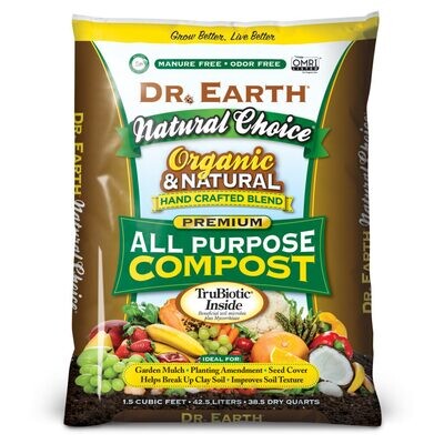 Dr. Earth Natural Choice Compost Mix 1.5 cubic foot 42.5 liter 1/ each