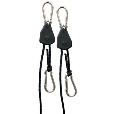Sky Hook Hanger Rope Ratchet Riser Light Hanger Black 1/8 inch 2/ pack