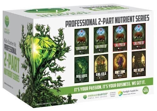 Emerald Harvest Kick Starter Pack Bundle Kit 2 part Base, 1 quart bottles 2 gallon 8 liter total 1/ each