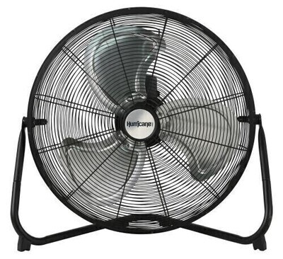 Hurricane Pro Metal High Velocity Floor Fan Stationary 3 speed 20 inch 4500 cubic foot per minute cfm