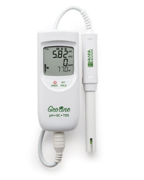 Hanna Instruments Groline Waterproof Combo Meter HI9814 Complete pH, EC/ PPM/ TDS, Temperature