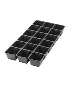Landmark Plastics 1020 Propagation Plug Tray Insert 1801 Tearaway Sheet of Pots 10.38 x 20.88 inch 18 site 3.5 wide x 3.25 deep inch Square Cells 1/ each