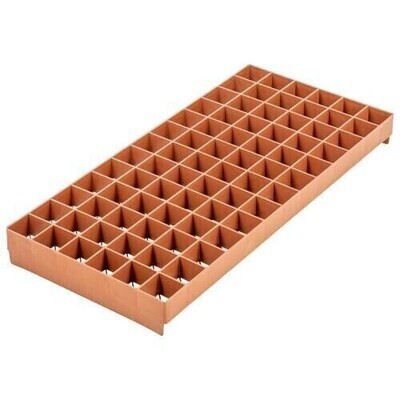 Super Sprouter 1020 Propagation Plug Tray Insert for Rockwool/ Stonewool Blocks, etc. 10x20x2 inch 78 site Square Cells 1.5 inch