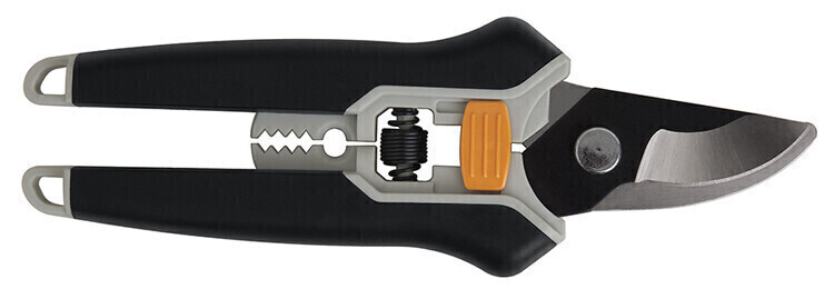 Fiskars Softgrip Floral Pruner with Stem Stripper Nonstick Steel 1/2 inch diameter cut capacity