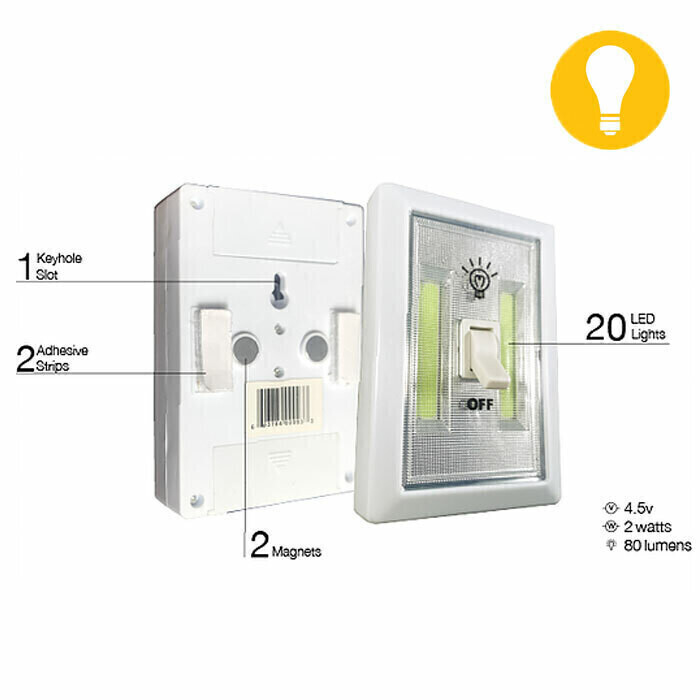 Green LED Lamp Wall Light Cordless with Switch Green Light 12/ pack